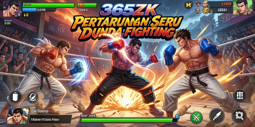 Screenshot gameplay 365ZK menunjukkan pertarungan yang seru dan mendebarkan.