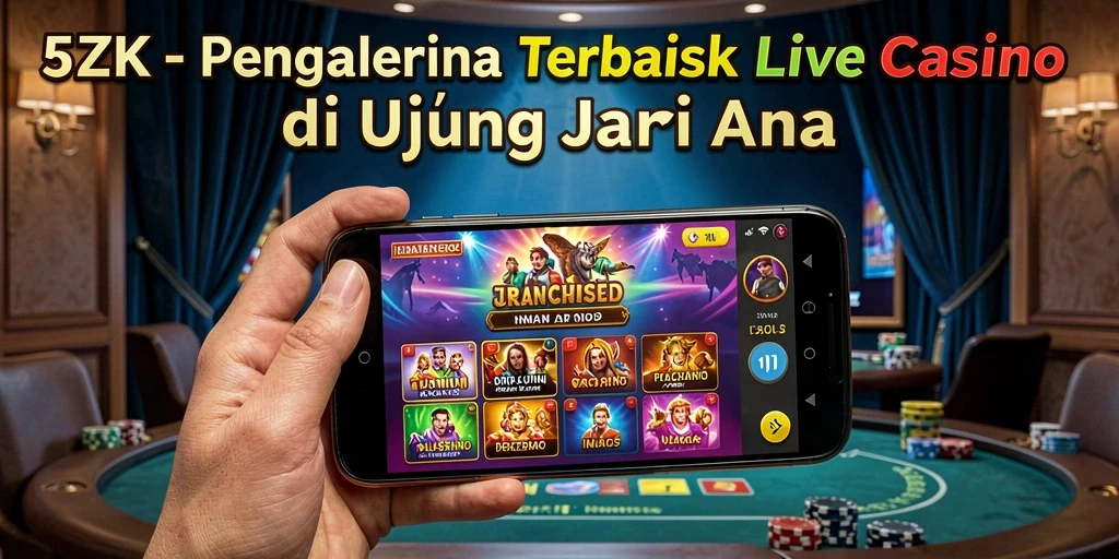 Tampilan gameplay interaktif dalam aplikasi Live Casino 5ZK.