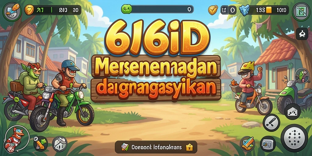 Tampilan gameplay Idle yang menarik dan penuh warna dari 66D.