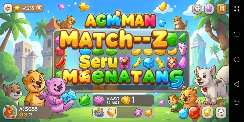 Tampilan gameplay menantang dan menyenangkan dalam ASG55 Match-3.