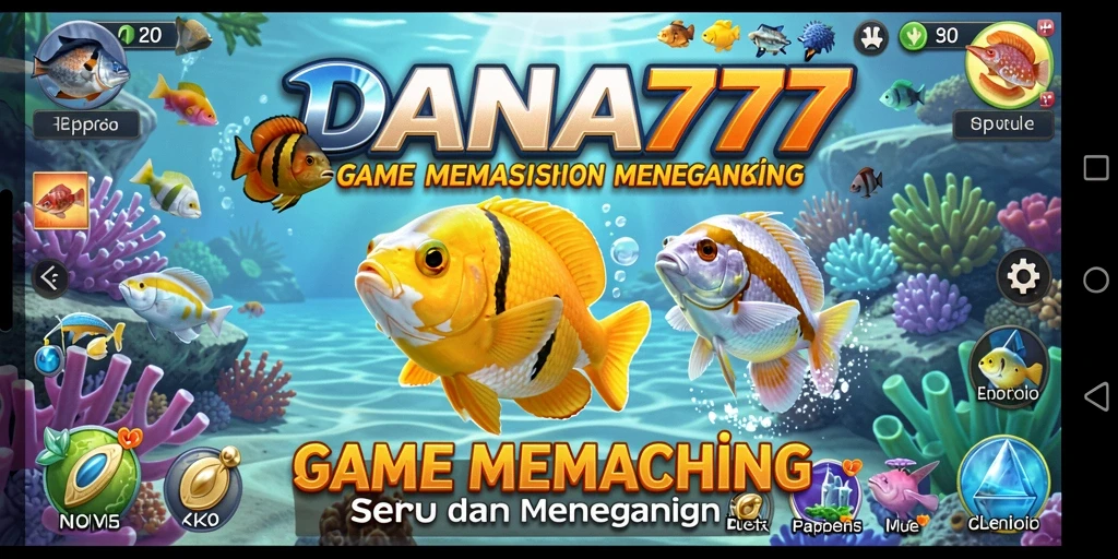 Screenshot DANA777 menunjukkan pengalaman memancing yang memukau dan realistis.
