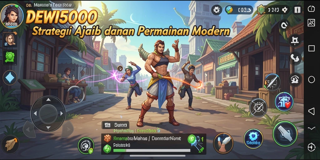 Screenshot gameplay DEWI5000 yang menampilkan strategi dan pertempuran.