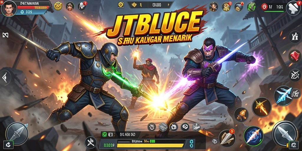 Gambaran aksi pertarungan yang mendebarkan di JTBLUE.