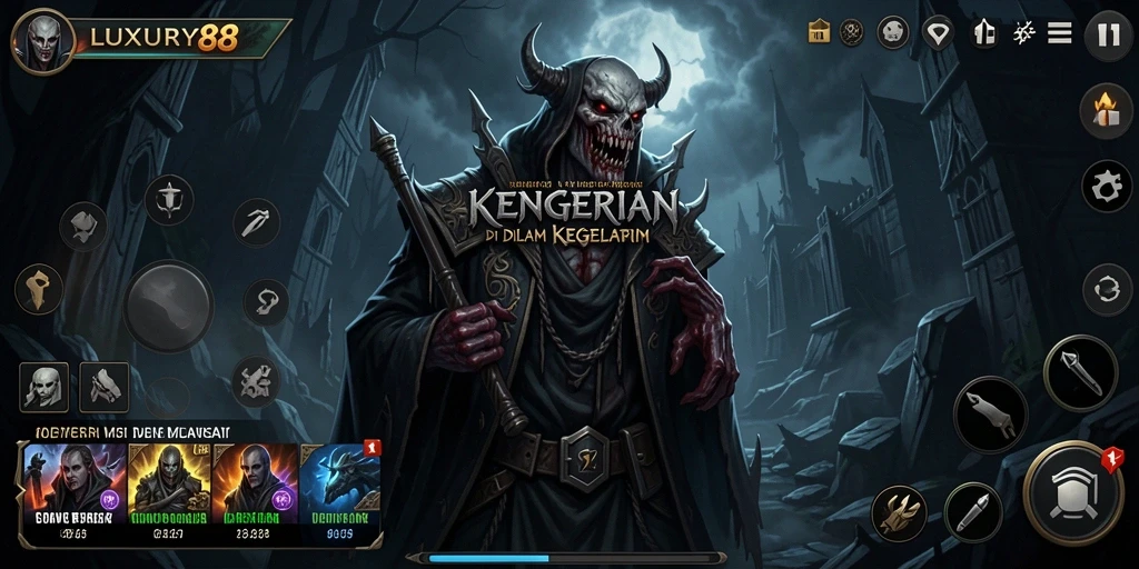 Screenshot utama LUXURY88 menampilkan suasana mencekam dalam gameplay.