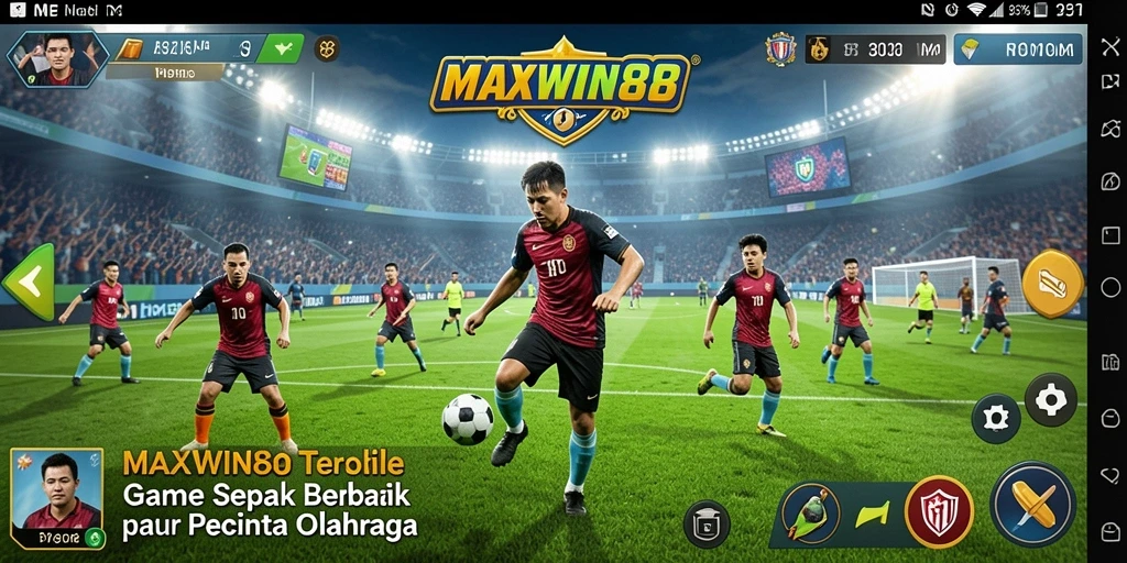 Gameplay menarik MAXWIN88 dengan aksi sepak bola seru.