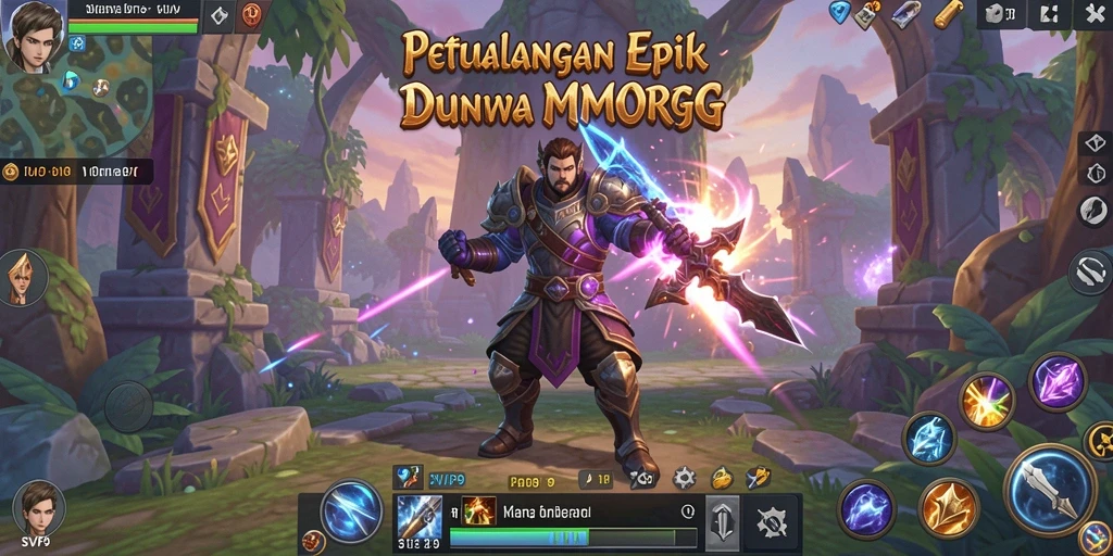 Tangkapan layar gameplay SVIP9 yang menampilkan pertempuran epic dalam MMORPG.