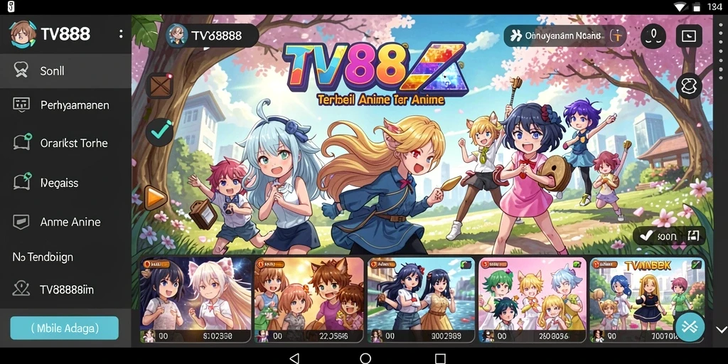 Gameplay seru dan interaktif dalam aplikasi Anime TV888.